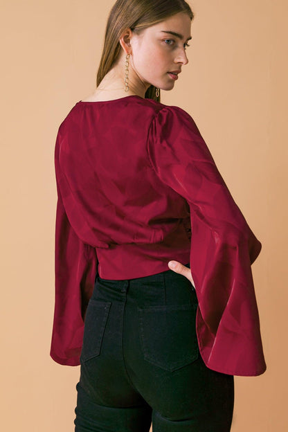 Flying Tomato the Right Addition Woven Top in FUCHSIA view 8