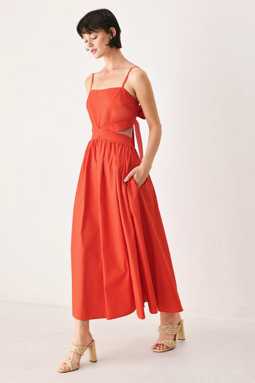 Flying Tomato the Riviera Nights Woven Midi Dress - MeeeShop Women's Fashion