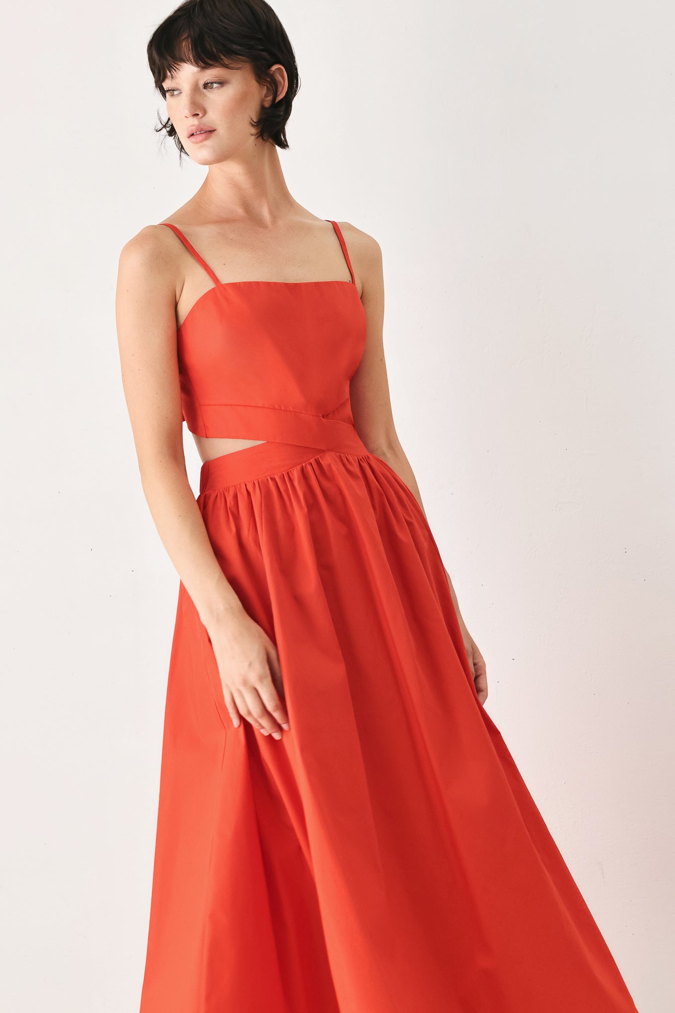 Flying Tomato the Riviera Nights Woven Midi Dress in NAVY view 4 - Riviera Nights Dress Code