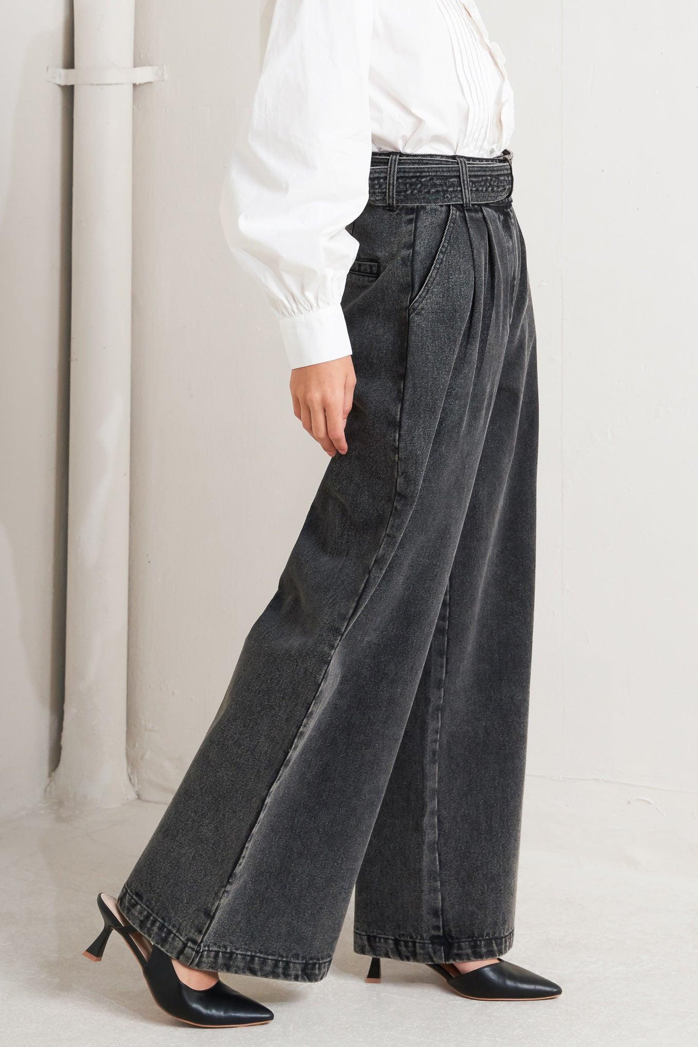 Flying Tomato Think of Me Denim Pants in MEDIUM INDIGO view 5 - Thin Denim Pants (bottom)
