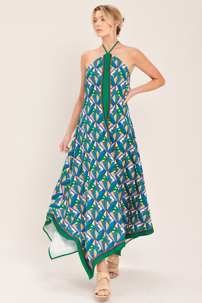 Flying Tomato Tropical Temptation Halter Woven Midi Dress in RED view 5 - Tropical Temptation Dress Code