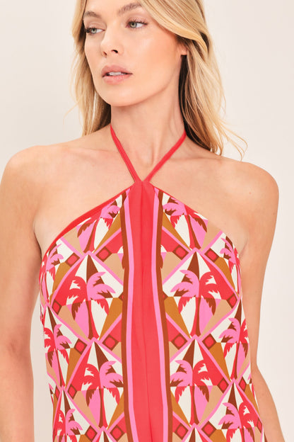 Flying Tomato Tropical Temptation Halter Woven Midi Dress view 9 - Tropical Temptation Dress Code