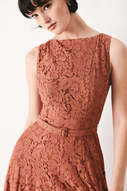 Flying Tomato True Romance Woven Lace Midi Dress view 5 - True Romance Dress Up