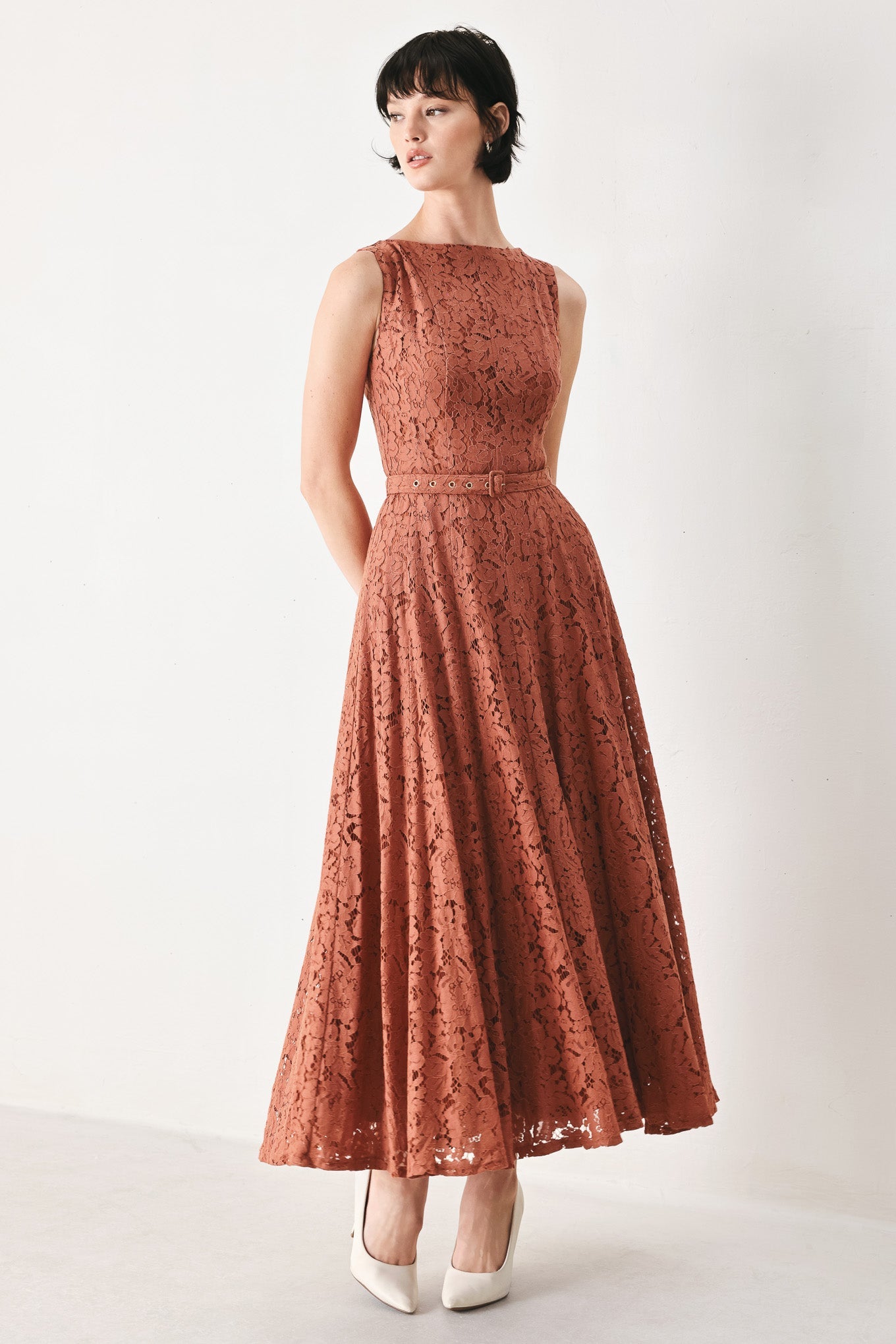 Flying Tomato True Romance Woven Lace Midi Dress view 8 - True Romance Dress Up