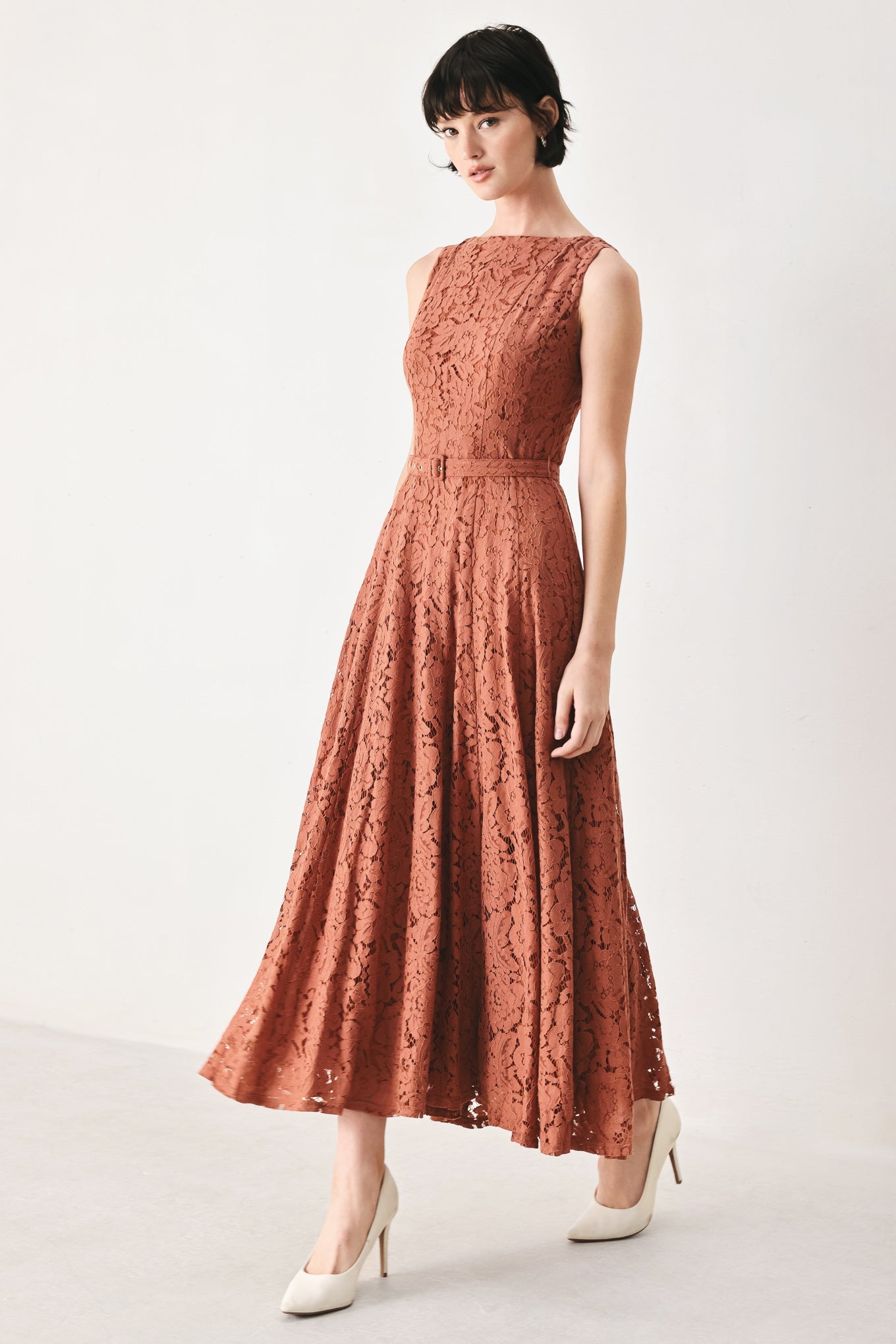 Flying Tomato True Romance Woven Lace Midi Dress view 9 - True Romance Dress Up