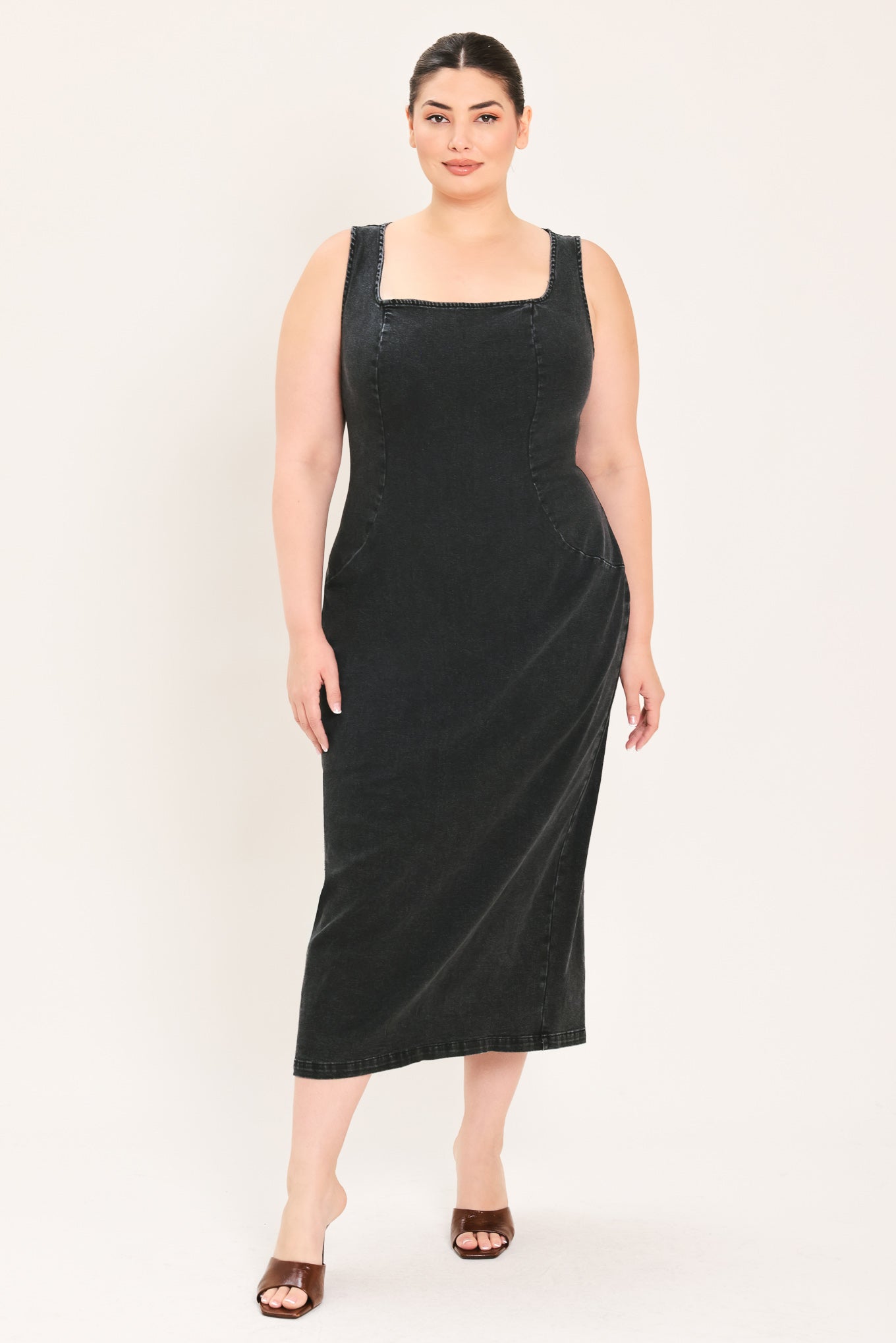 Flying Tomato Urban Chic Denim Midi Dress view 10 - Urban Chic Dress Code