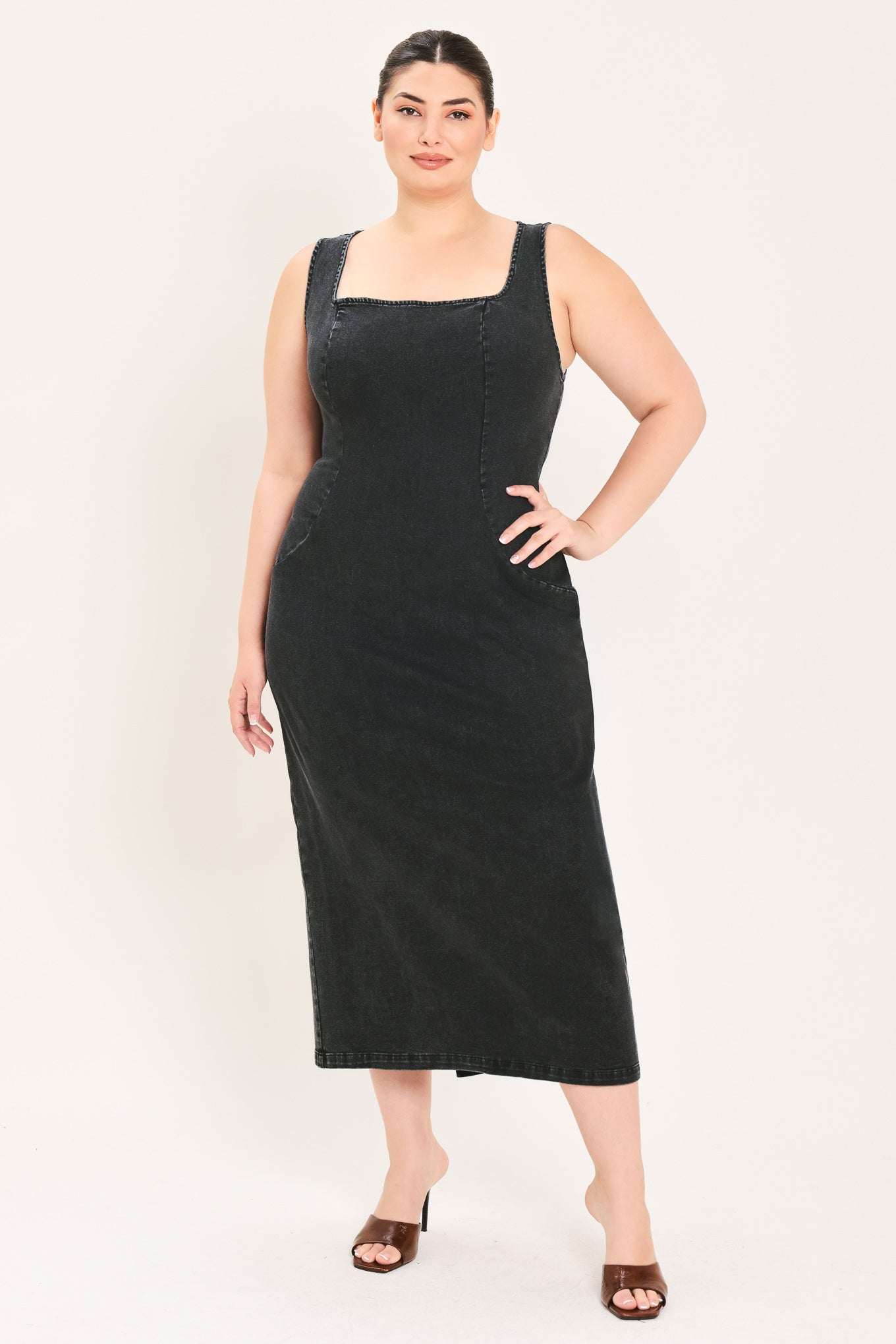 Flying Tomato Urban Chic Denim Midi Dress view 7 - Urban Chic Dress Code