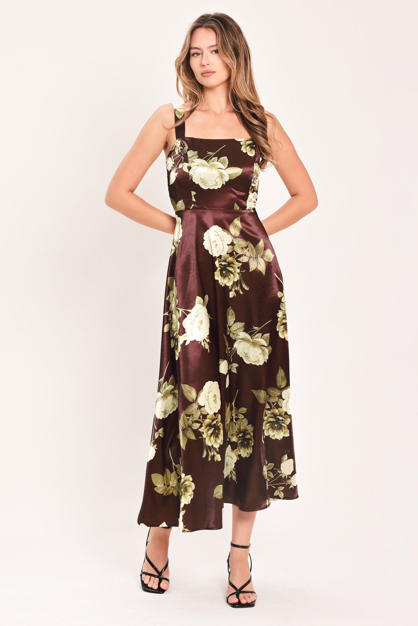 Flying Tomato Wine Garden Lullaby Woven Midi Dress in WINE view 4 - Wine Garden Dress Code