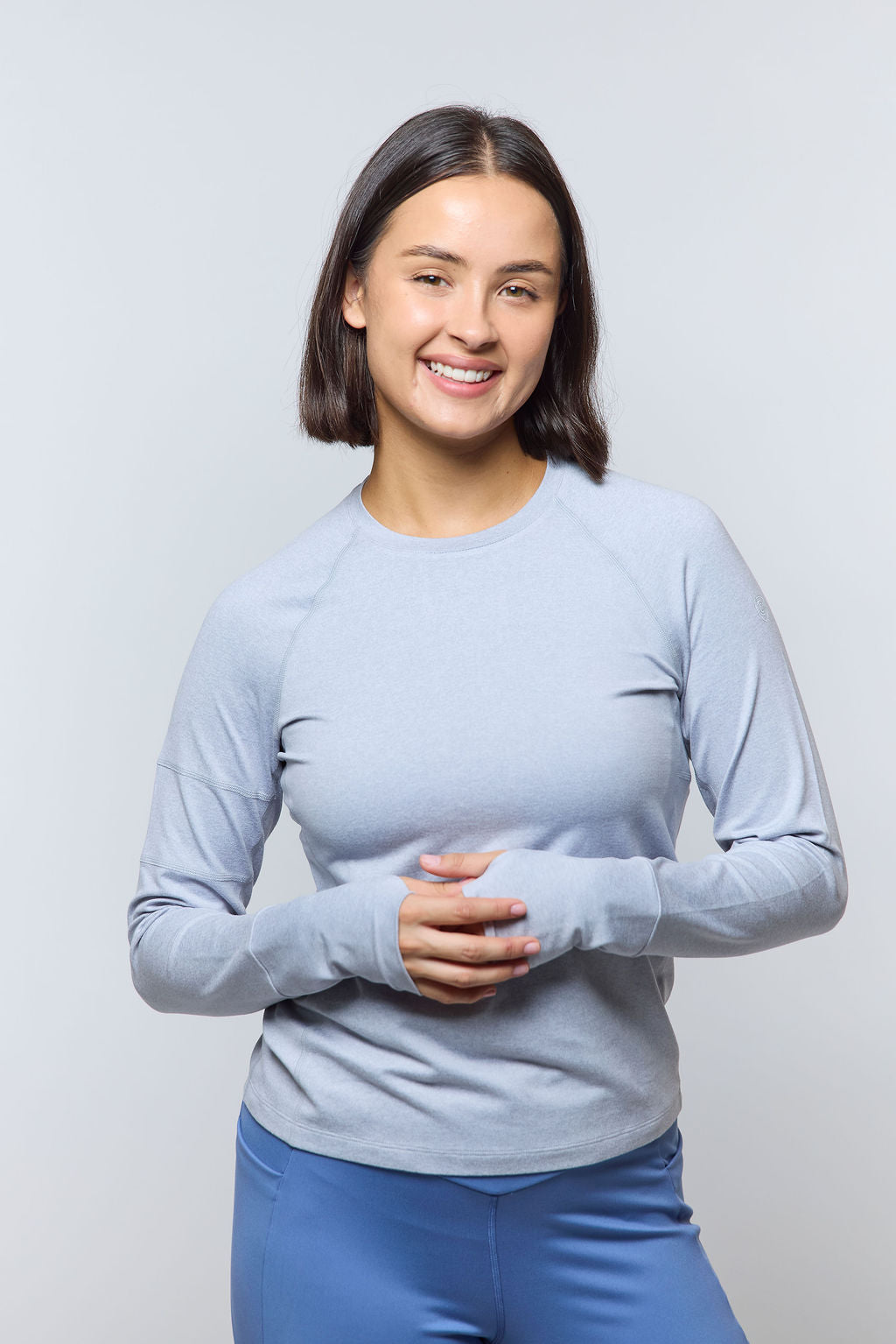 Foudy 2.0 Women's Long Sleeve Athletic Top in Coastal view 3 - Foudy Women'S Soccer