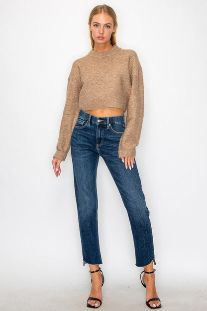 Francesca Tummy Control High Rise Straight Jeans in 1 (24) - High-Waisted (bottom)