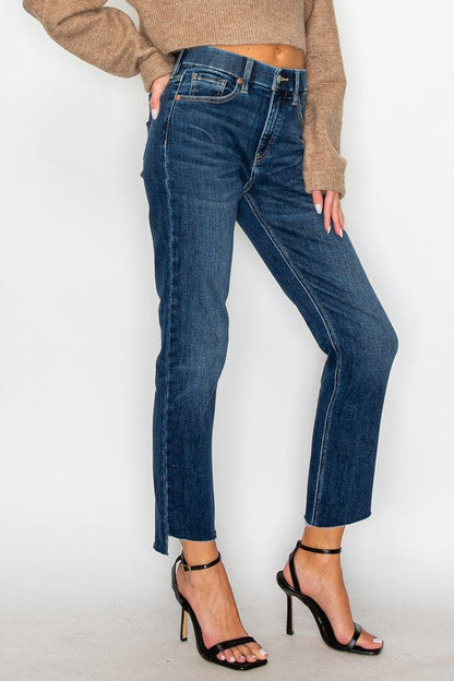 Francesca Tummy Control High Rise Straight Jeans in 11 (29) view 6 - High-Waisted (bottom)