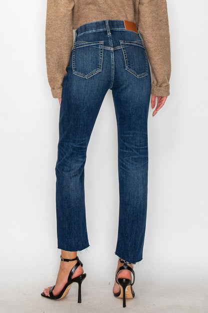 Francesca Tummy Control High Rise Straight Jeans in 13 (30) view 7 - High-Waisted (bottom)