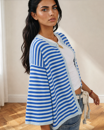 Freya Half Sleeve Knit Button Down Sweater Cardigan in S - Fall Wardrobe Essential - Cardigan Sweater (top)
