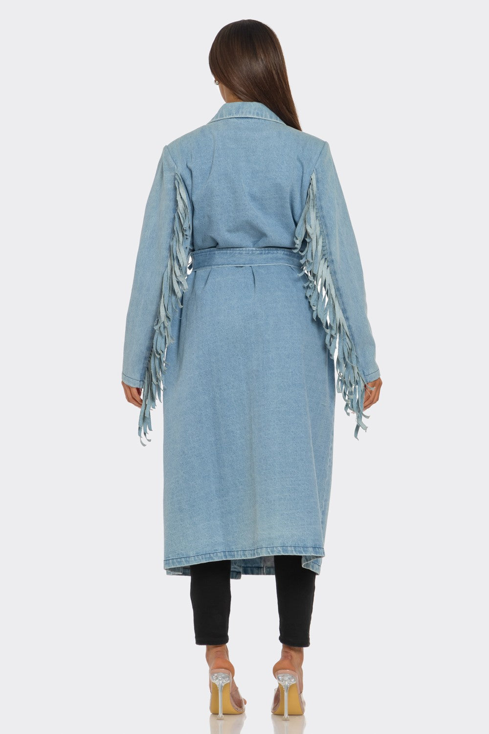 Fringed Denim Trench view 4 - Fringed Denim Jacket (bottom)