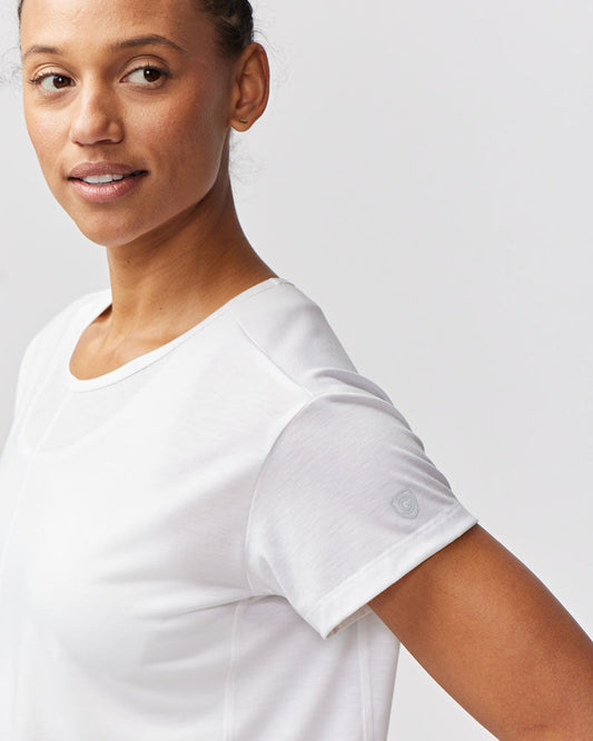 G5 Everyday Women's Performance Workout Top in White - Casual Office Outfit - Everyday Womens Tops
