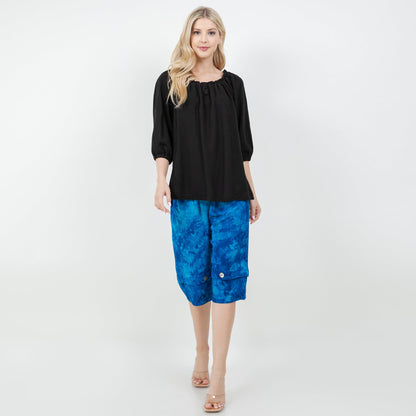 Gail Capri Pant with Pockets! 100% Cotton Gauze in 0 (XS/S) view 5 (bottom)