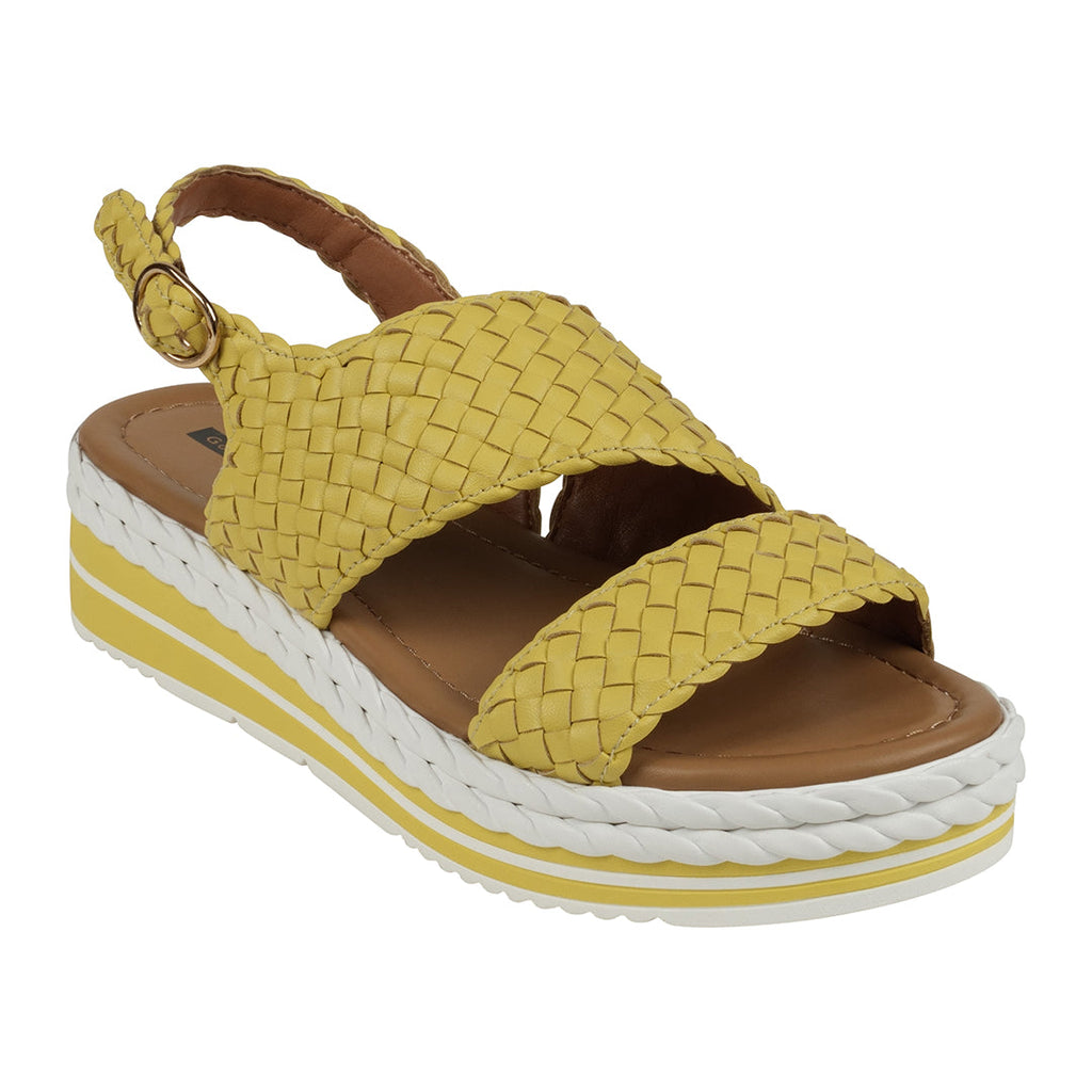 Gallant Mustard Double Band Slingback Platform Sandals Mustard (bag) - platform sandals, slingback plat - shop at us.meeeshop