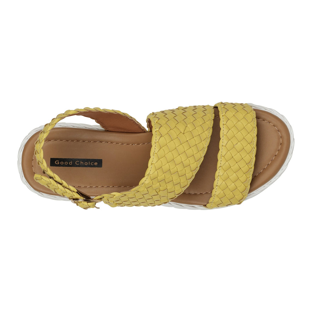 Gallant Mustard Double Band Slingback Platform Sandals Mustard view 5 (bag) - platform sandals, slingba - shop at us.meeeshop