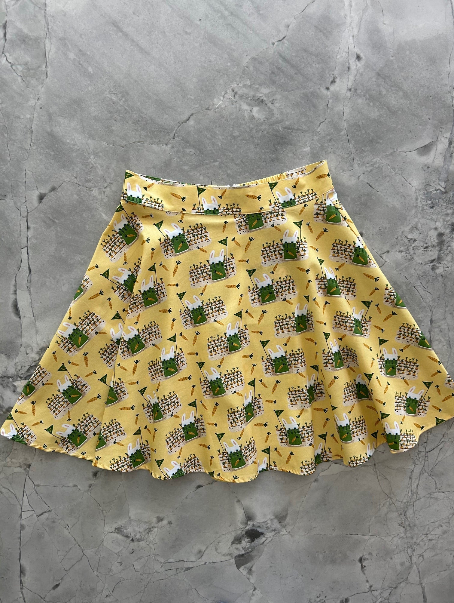 Garden Bunny Skater Skirt in M view 3 - Bunny Garden Dress