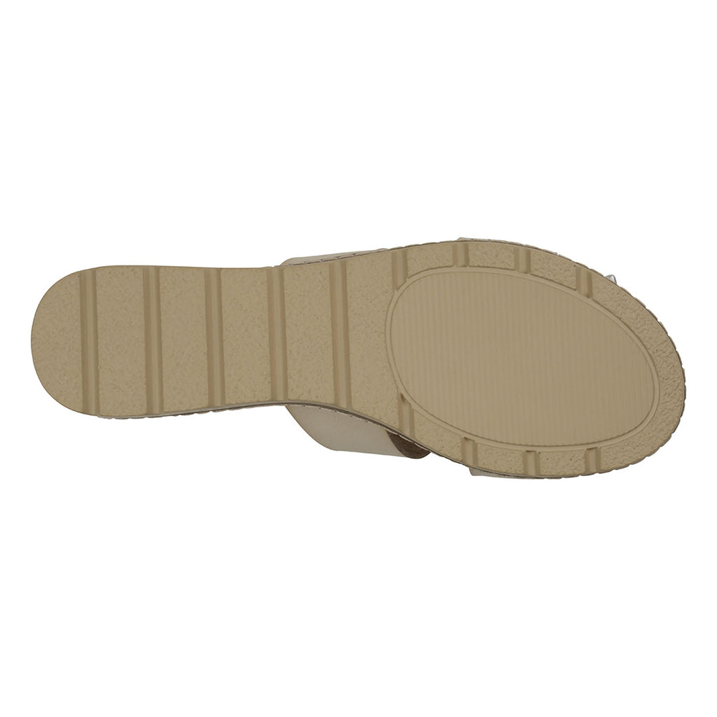 Gc Shoes Women's Nellie Beige Cut-out Slide Flat Sandals in Vegan Leather and Slip on Design Beige view 7 (shoe) - shop at us