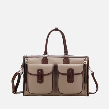 Genevieve Weekender Bag in Beige