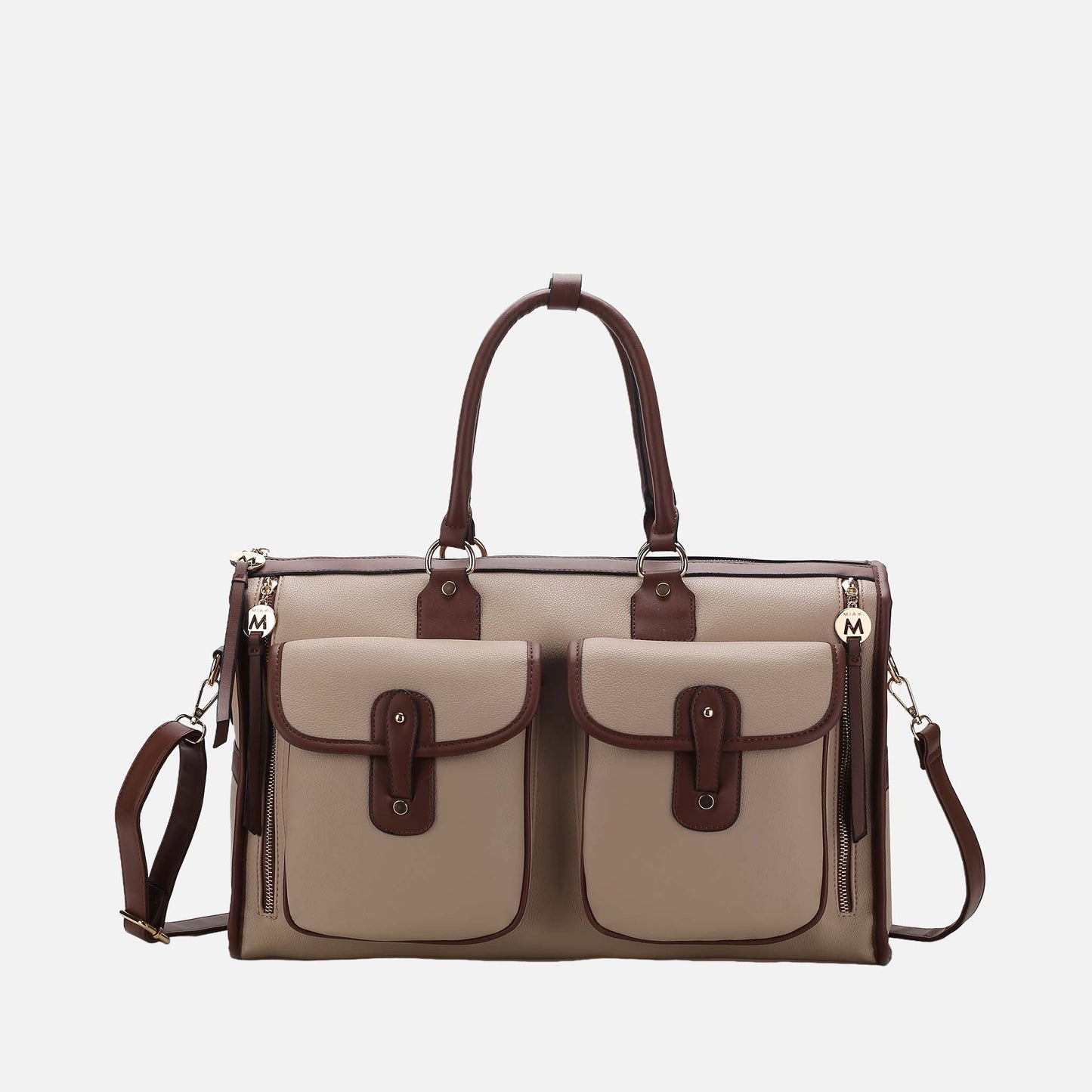 Genevieve Weekender Bag in Beige