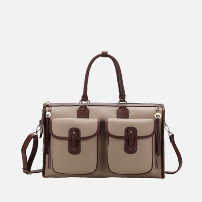 Genevieve Weekender Bag in Beige
