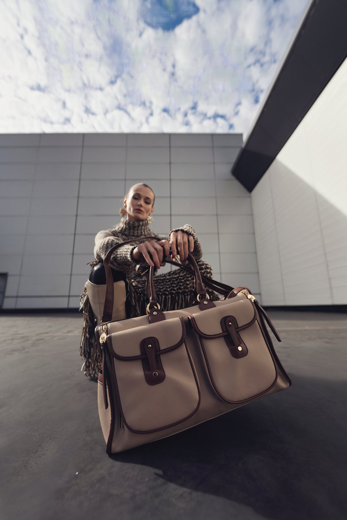 Genevieve Weekender Bag in Black view 2