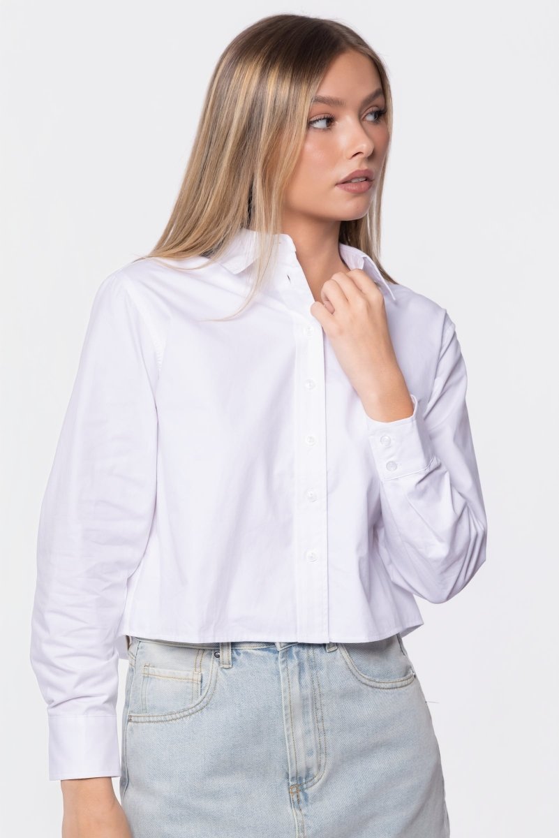 Gina Top (white) L (top) - white gina top brandy, white gina top brandy melville, gina white blouse - shop at us.meeeshop