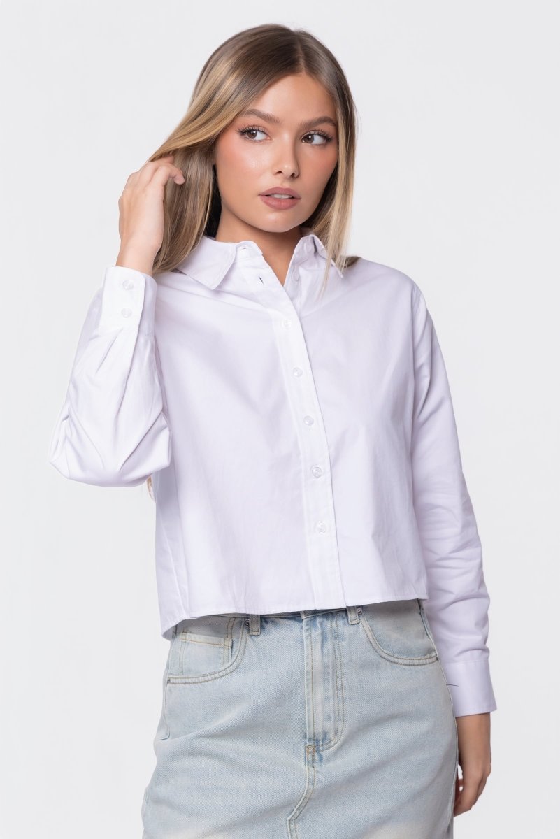 Gina Top (white) M view 3 (top) - white gina top brandy, white gina top brandy melville, gina white blo - shop at us.meeeshop