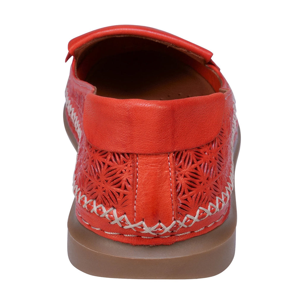Ginger Red Perforated Leather Flats Red view 4 (shoe) - red ginger flats, how much ginger is in red roc - shop at us.meeeshop