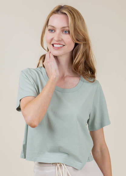Glee + Co Cropped Easy Tee in XS - Easy Crop Tee (top)