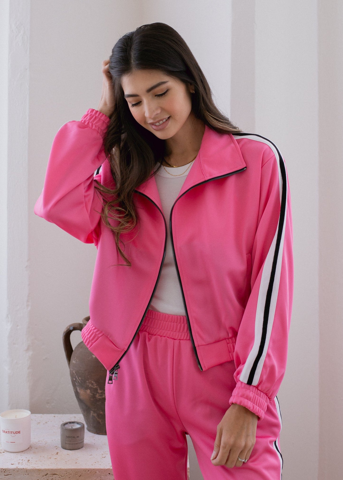 Glee + Co Cropped Track Jacket in S view 6 - Cropped Track Jacket Women (layer)