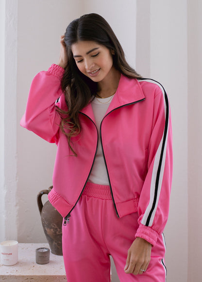 Glee + Co Cropped Track Jacket in S view 6 - Cropped Track Jacket Women (layer)