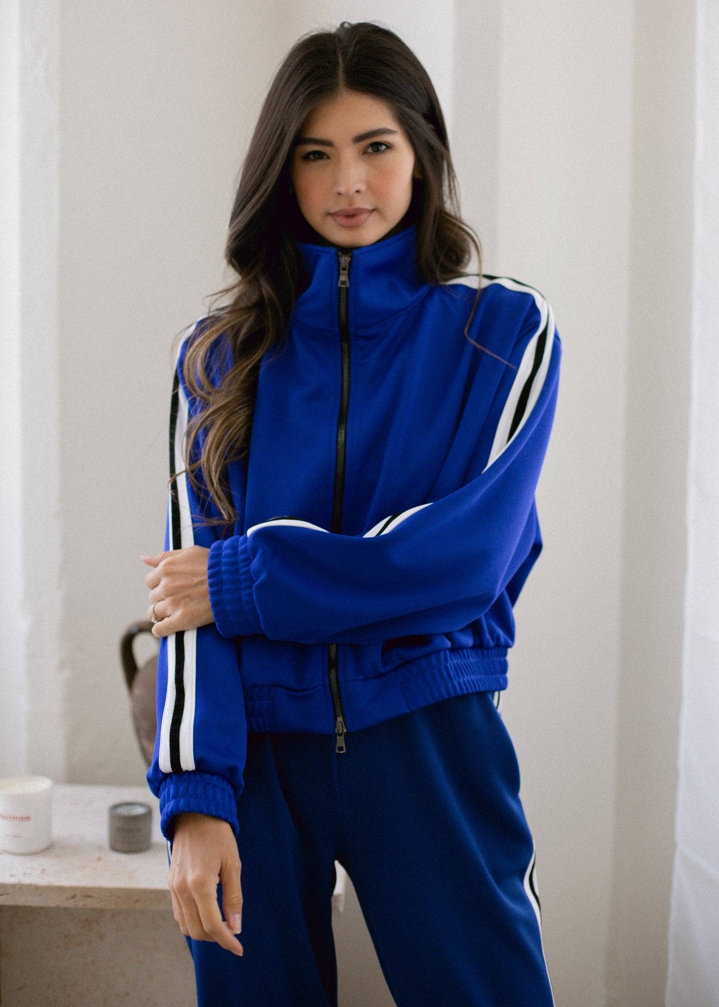 Glee + Co Cropped Track Jacket in XS view 3 - Cropped Track Jacket Women (layer)
