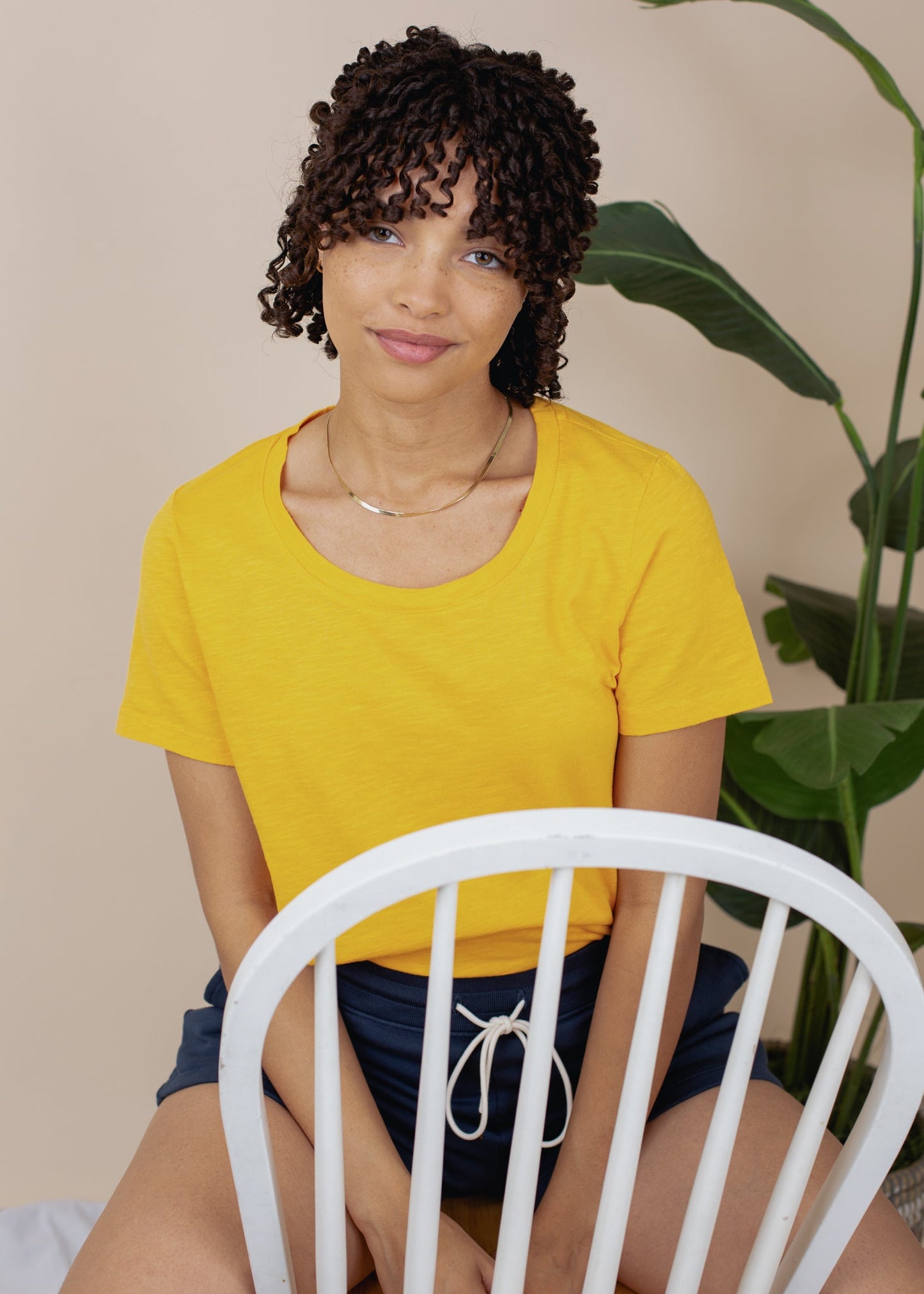 Glee + Co Easy Slub Tee in XS view 6 - Buck Mason Slub Easy Tee (top)