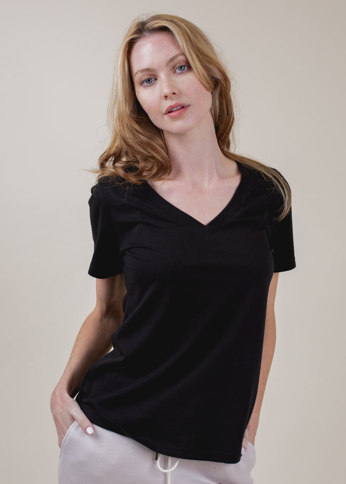 Glee + Co Easy V-neck in XS view 4 - Easy Neck Tattoos (top)