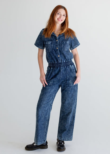 Glee + Co Indigo Jumpsuit in S view 3 - Indigo Jumpsuit Women (one-piece)