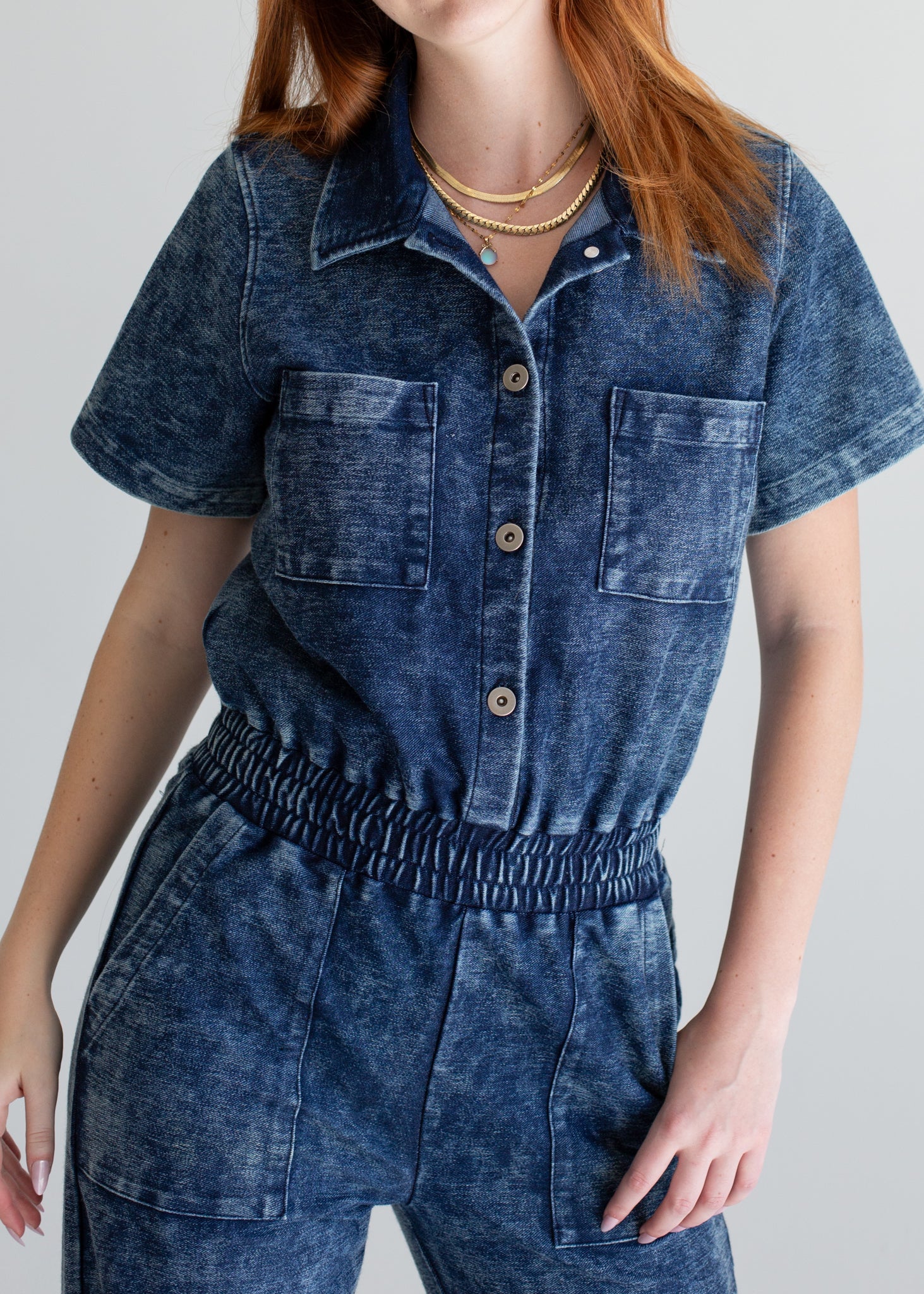 Glee + Co Indigo Jumpsuit in S view 4 - Indigo Jumpsuit Women (one-piece)
