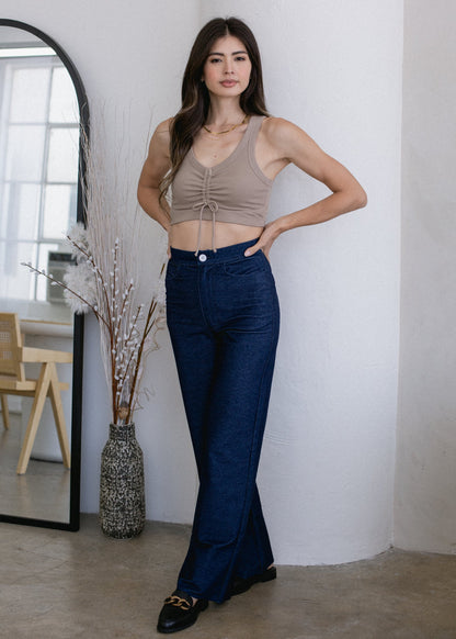 Glee + Co Indigo Wide Leg Pant in S view 4 - Indigo Wide Pants (bottom)
