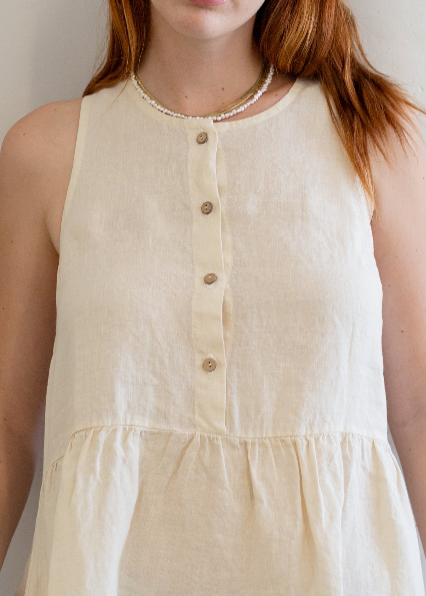 Glee + Co Linen Sleeveless Smock Dress in S view 6 - Linen Sleeveless Dresses For Women