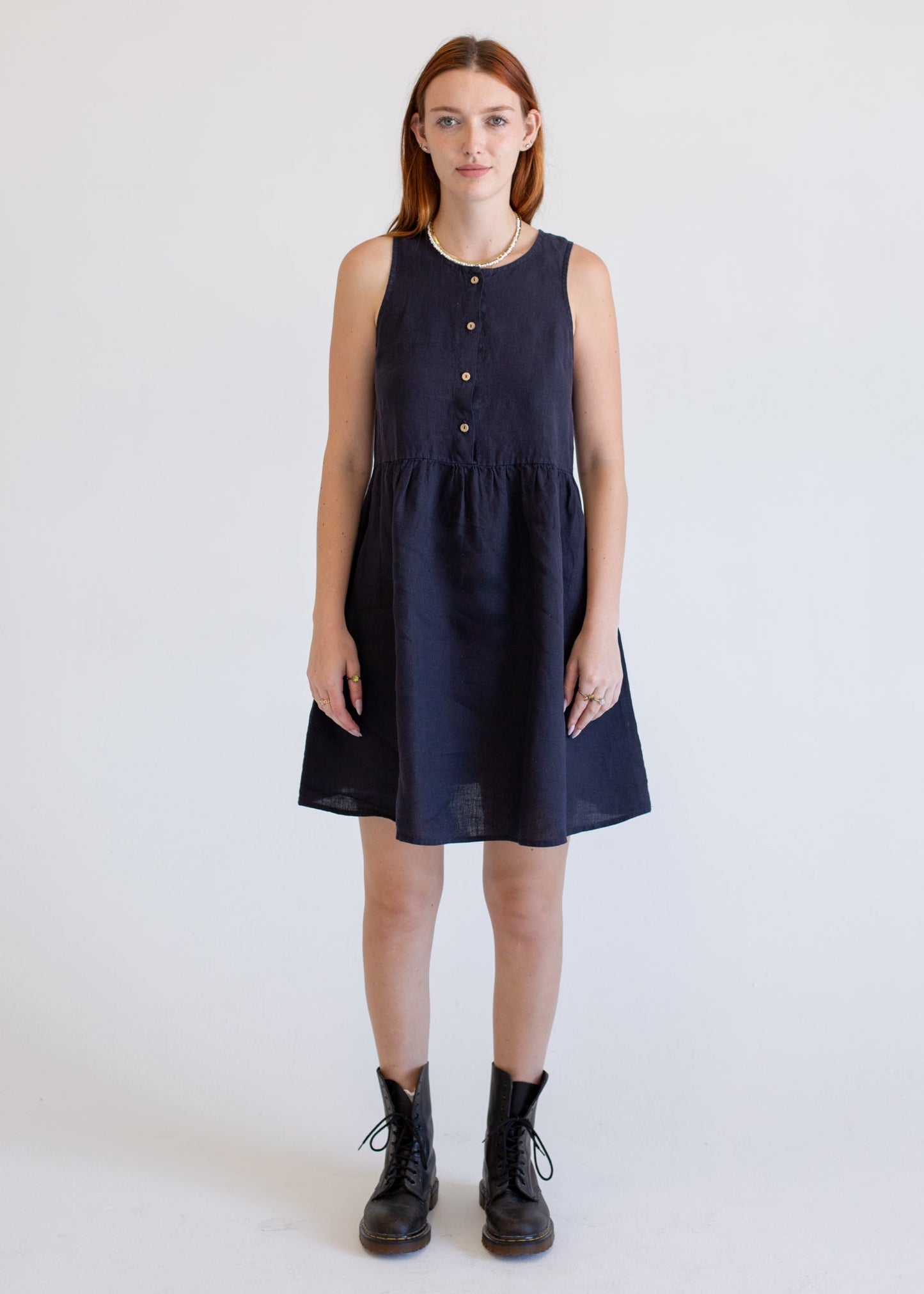 Glee + Co Linen Sleeveless Smock Dress in XS - Linen Sleeveless Dresses For Women