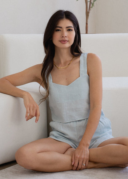 Glee + Co Linen Strap Tank in S view 6 - Linen Strap Tank Top