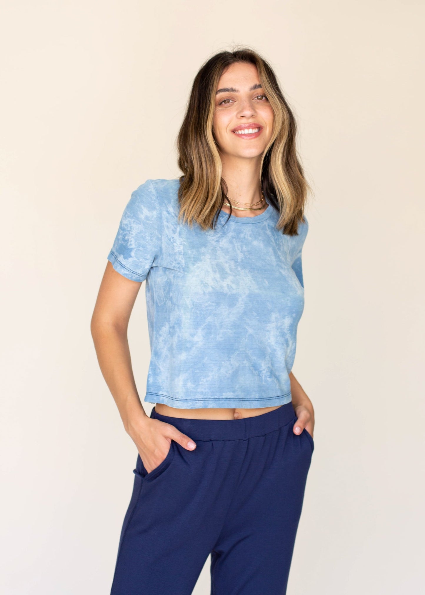 Glee + Co Monet Indigo Tee in S view 3 (top)