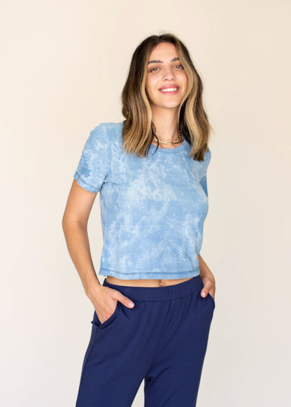 Glee + Co Monet Indigo Tee in S view 3 (top)