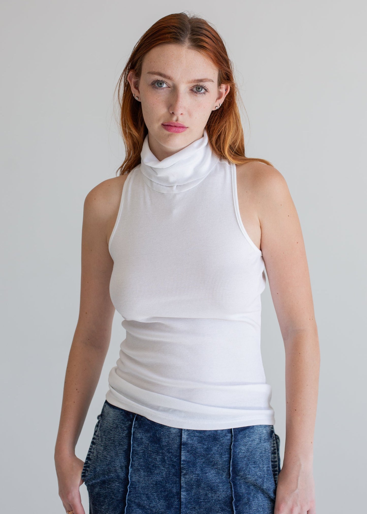 Glee + Co Racerback Mock Neck Tank in XS - Mock Neck Racerback Tank (top)