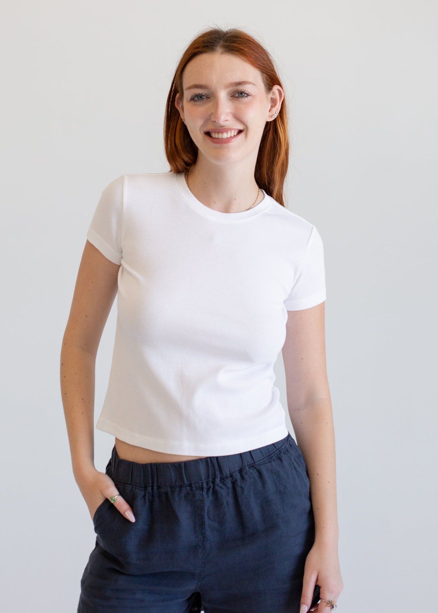 Glee + Co Ribbed Tee in XS view 4 - Ribbed Tee Womens (top)