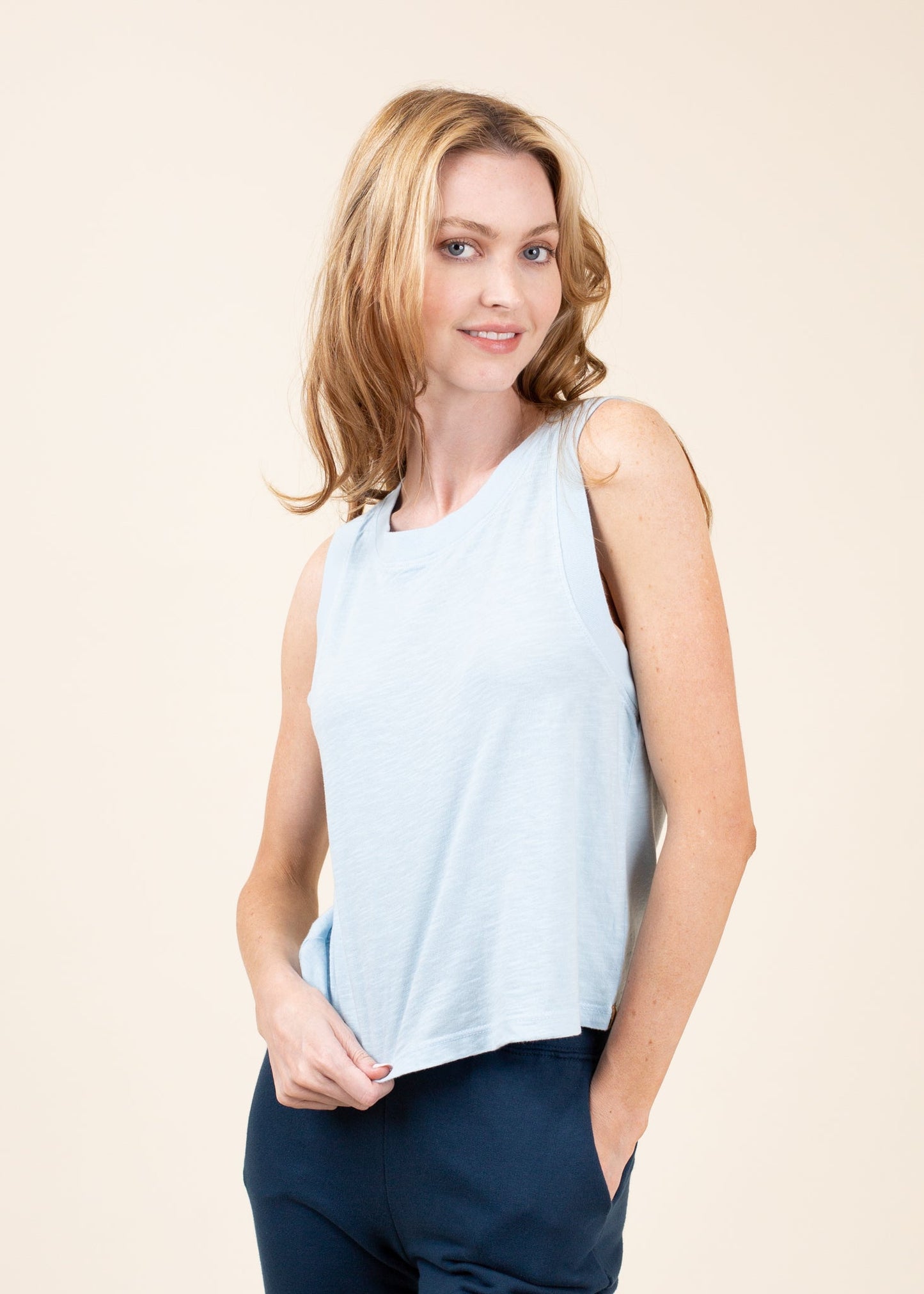 Glee + Co Slub Tank in XS view 5 - Slub Tank Top