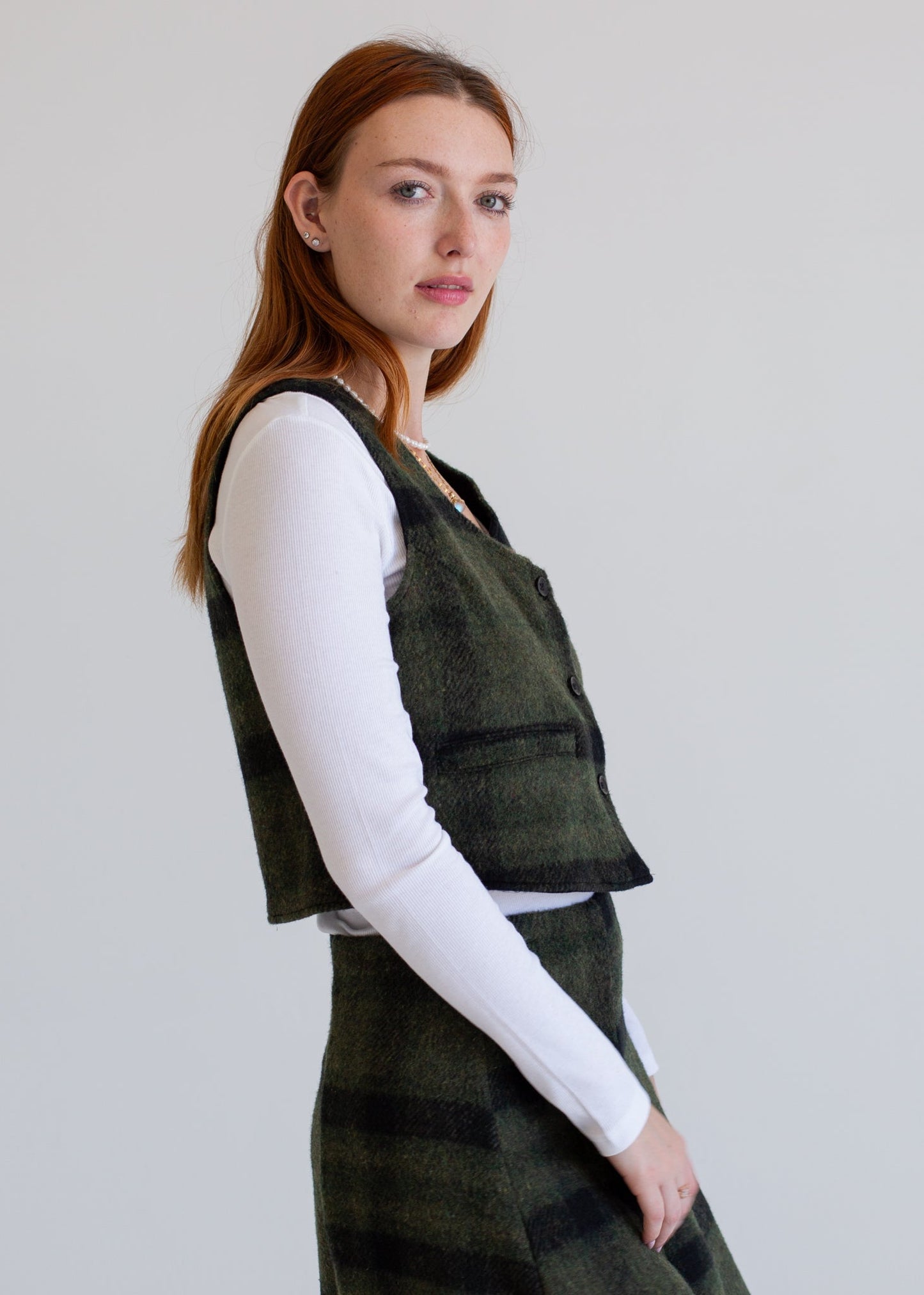 Glee + Co Wool Vest in S view 4 - Wool Vest Mens (layer)