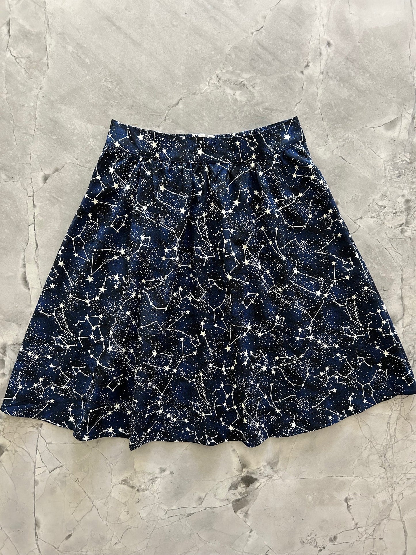 Glow in the Dark Constellations A-line Skirt in XL view 5 - Glow Black Skirt Tetra